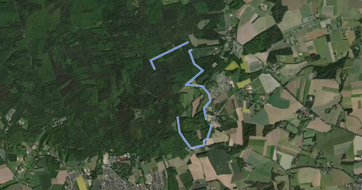 Маршрут Küsberg Rundweg A2 на спутниковом снимке