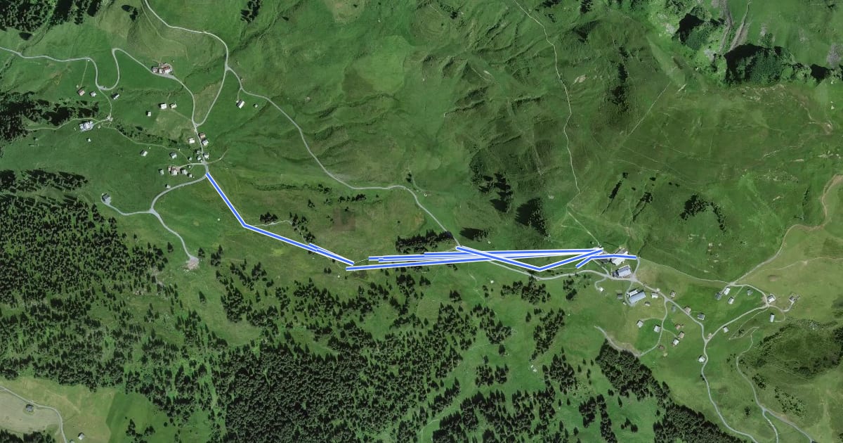 Маршрут Käserstatt - Balisalp Vordere Stafel на спутниковом снимке