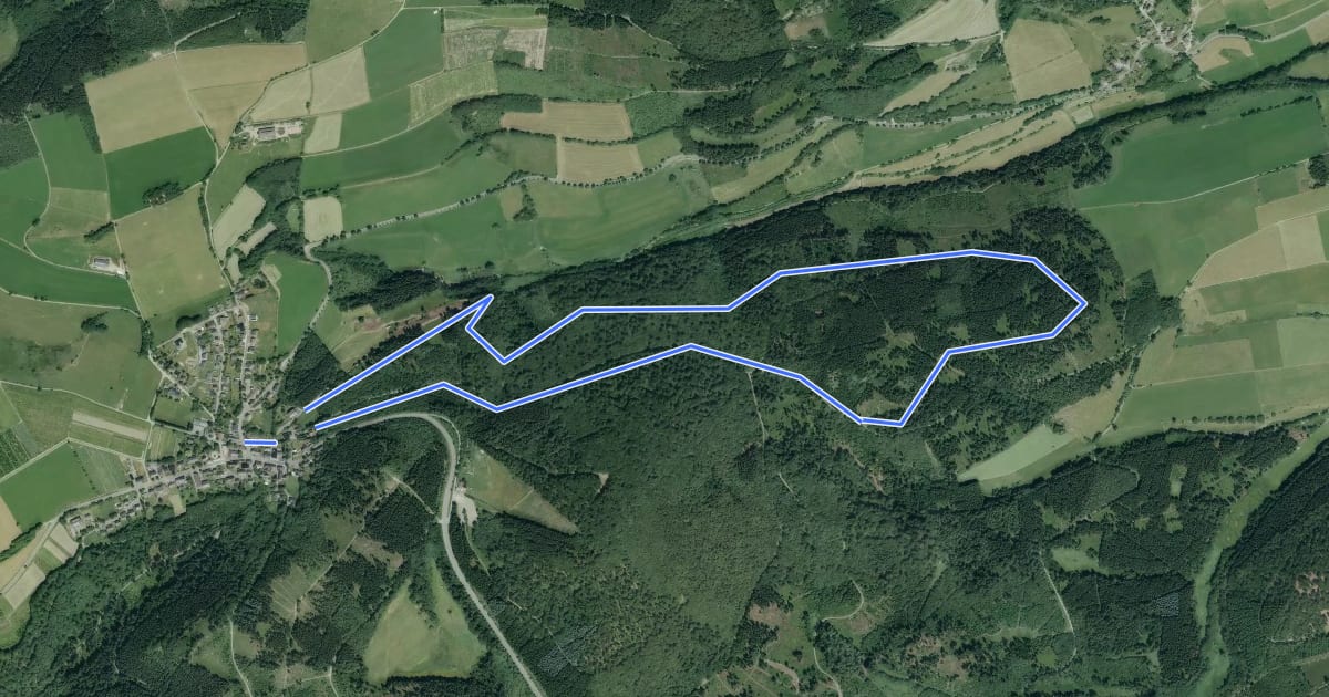 Маршрут Küstelberg Rundweg K2 на спутниковом снимке