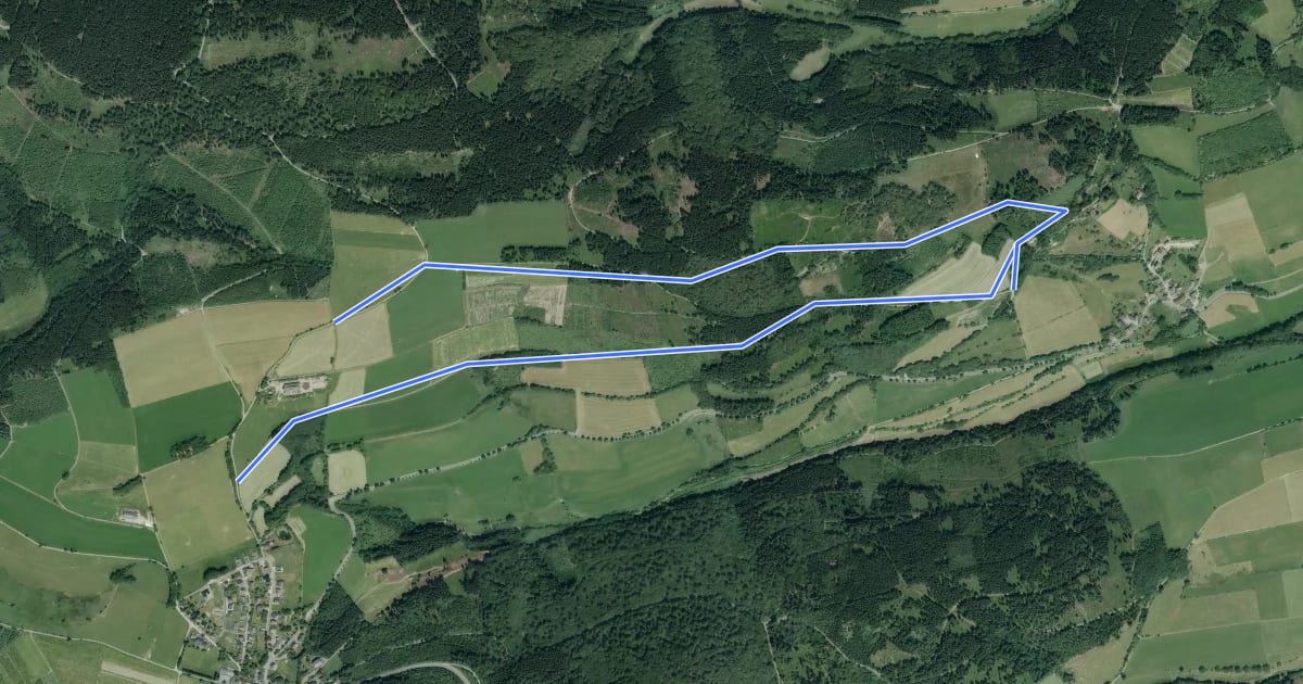 Маршрут Küstelberg Wanderweg K4 на спутниковом снимке