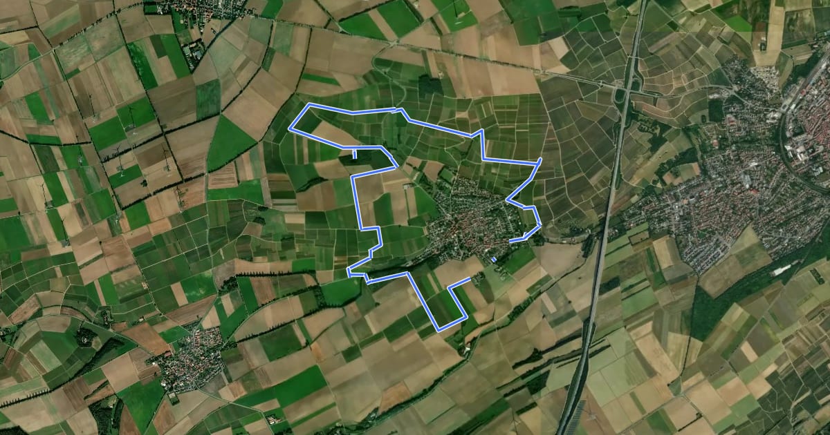 Маршрут Küstenweg - Rundweg Weinheimer Bucht на спутниковом снимке