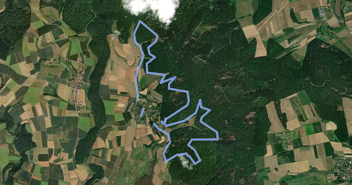 Маршрут K1 (Königshagen 1) на спутниковом снимке