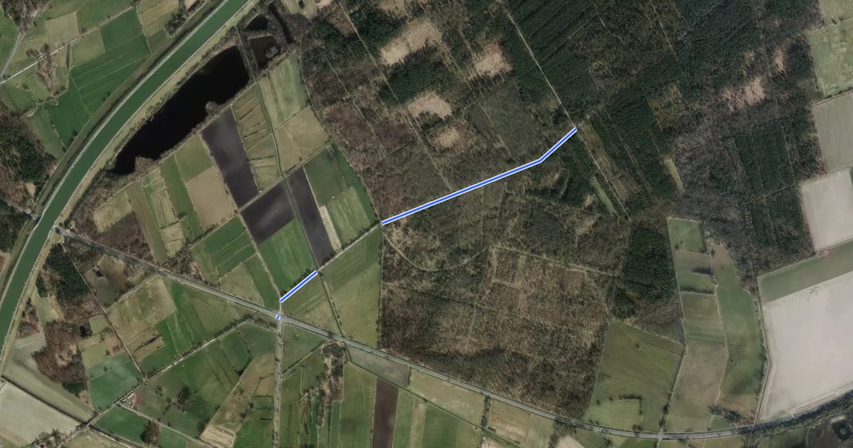Маршрут K114 Abzweig Calberlah (92) - Barnbruch (64) на спутниковом снимке