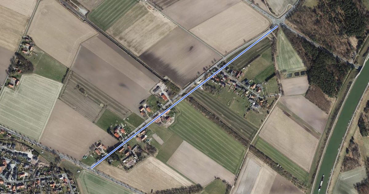 Маршрут K114 Tankumsee Kreuzung (81) - Isenbüttel Ost (80) на спутниковом снимке