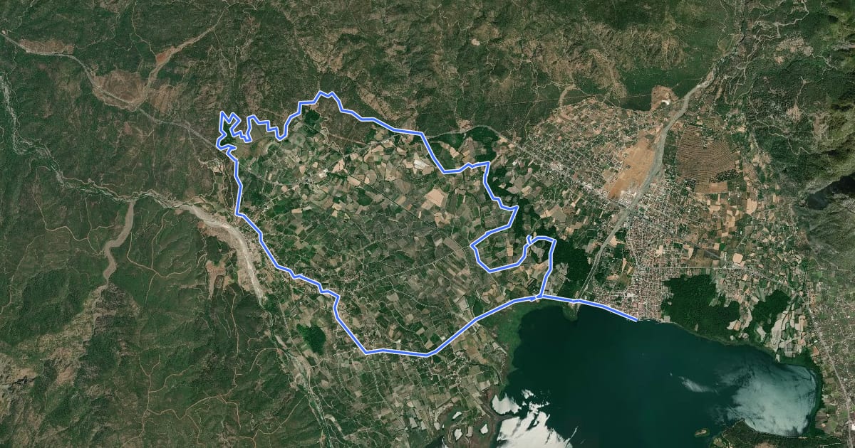 Маршрут K2 – SIĞLA ROTASI на спутниковом снимке
