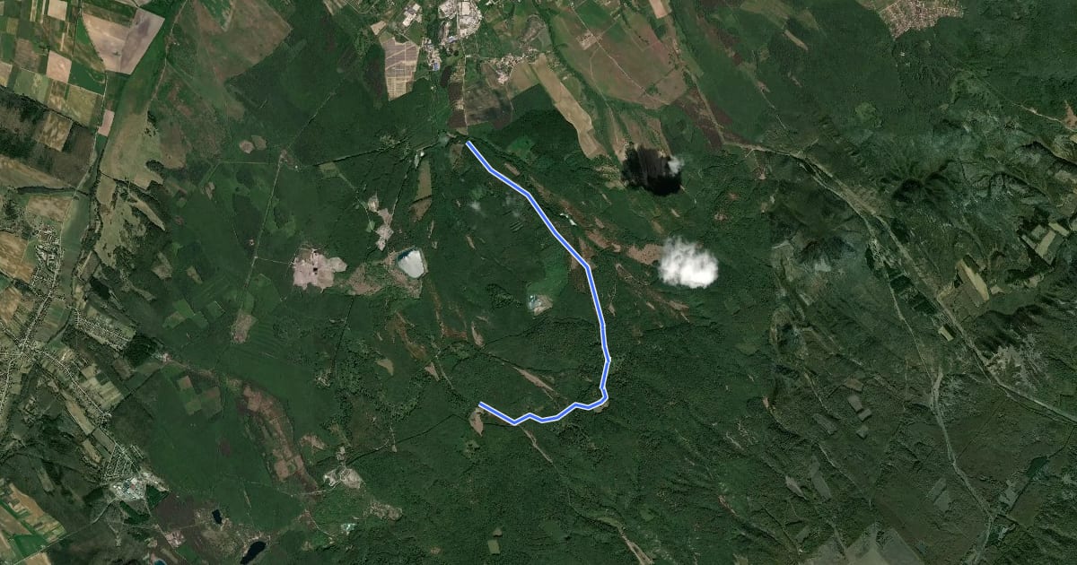 Маршрут K4 (Szentgyörgyvár - Új Mindszent) на спутниковом снимке