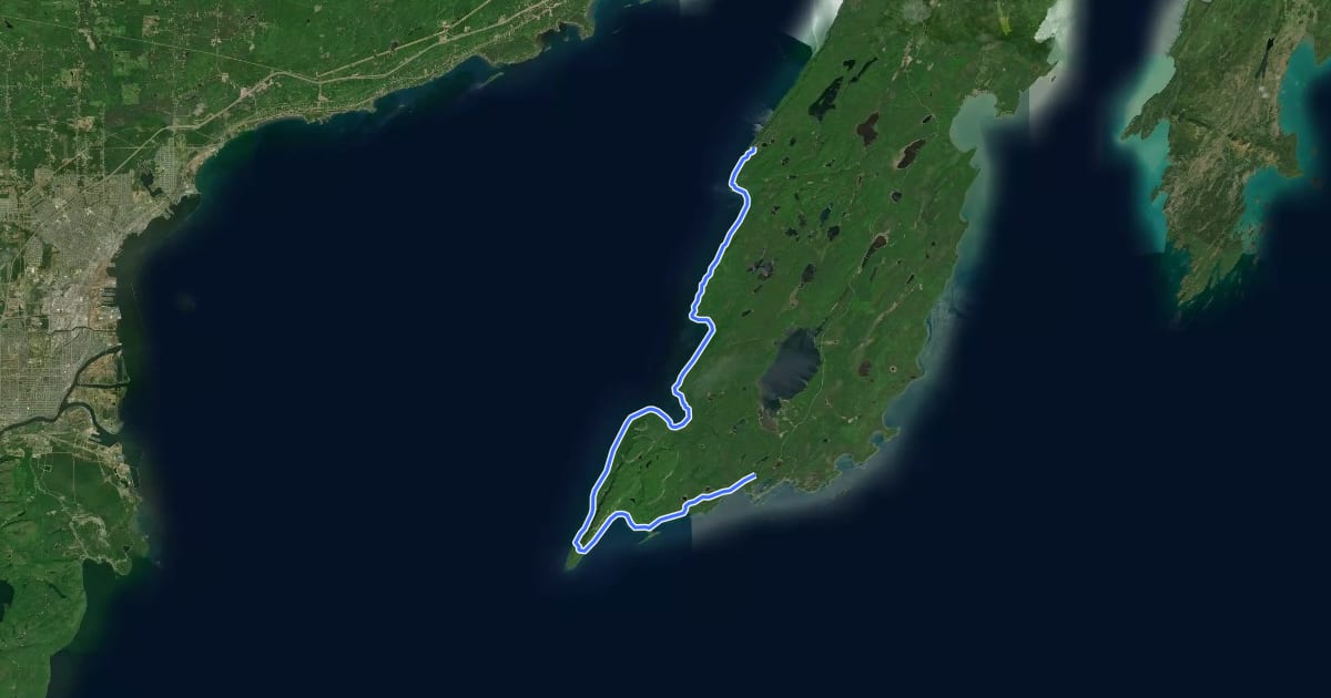 Маршрут Kabeyun Trail на спутниковом снимке