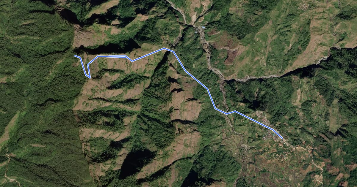 Маршрут Kabunian Trail на спутниковом снимке