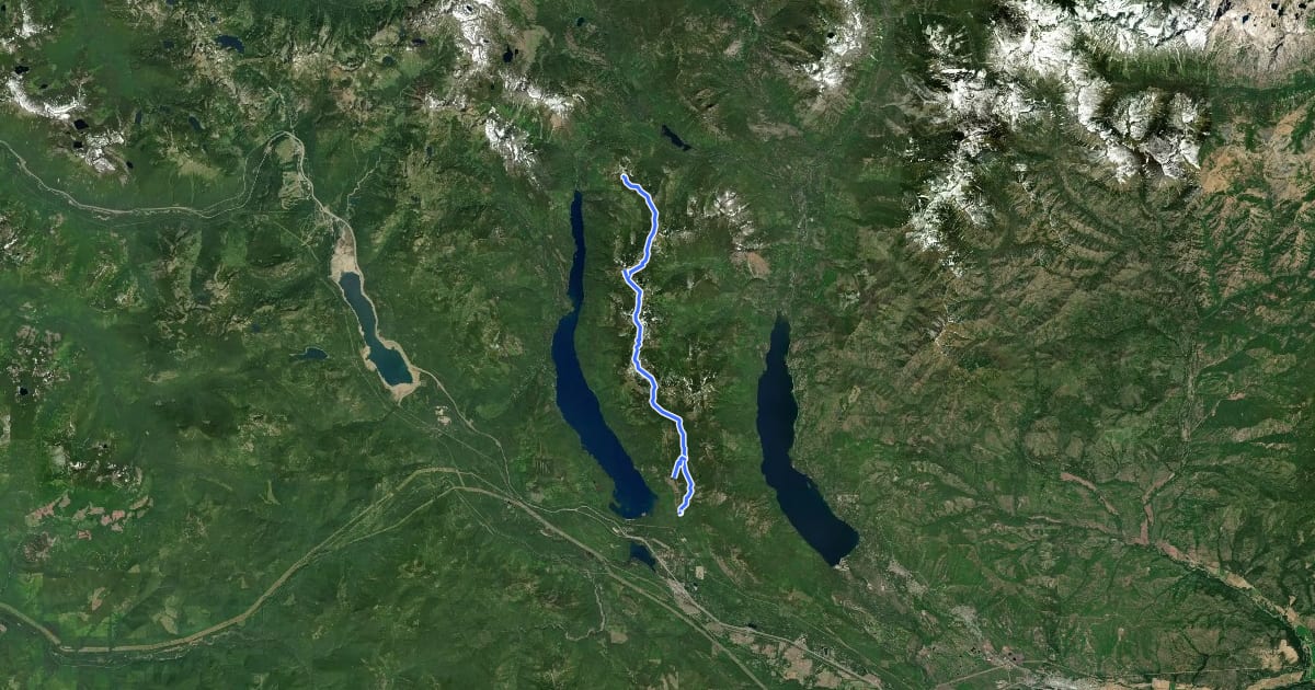 Маршрут Kachess Ridge No Name Ridge Trail на спутниковом снимке