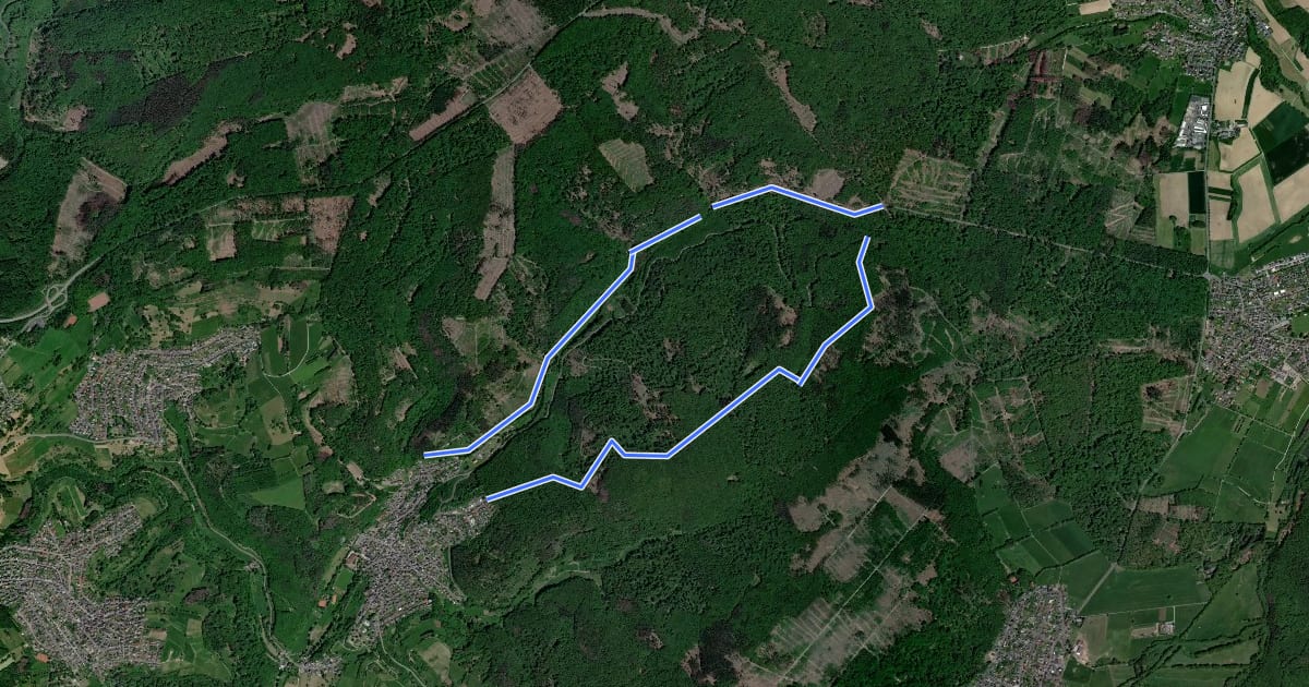 Маршрут Kadenbacher Rundwanderweg K4 на спутниковом снимке