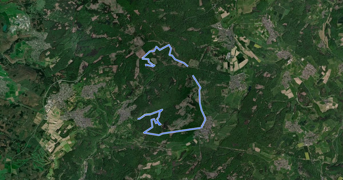Маршрут Kadenbacher Rundwanderweg K6 на спутниковом снимке