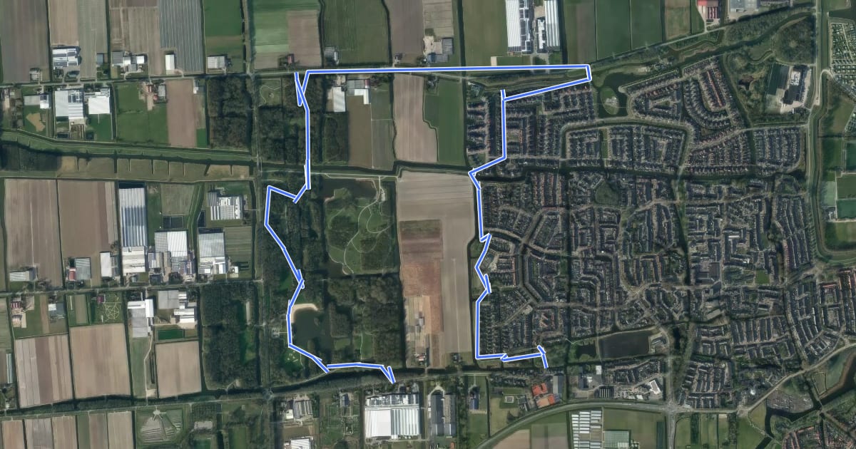 Маршрут Kadijkroute на спутниковом снимке