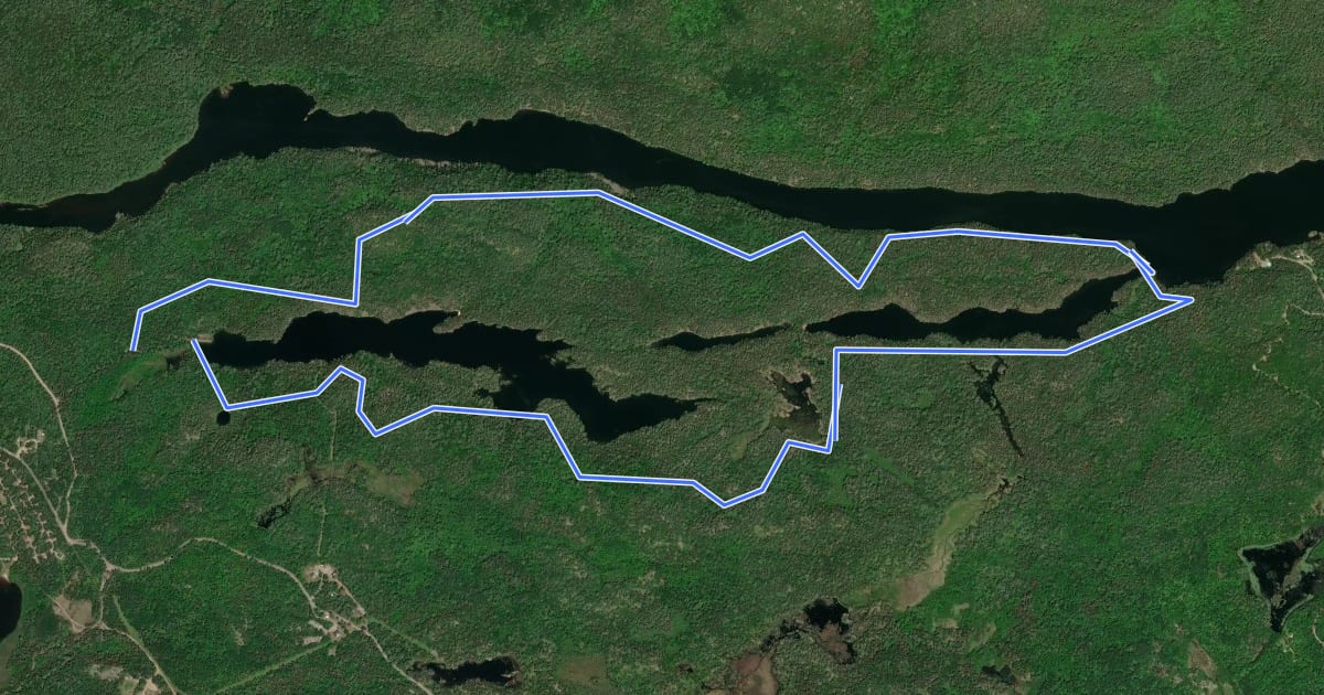 Маршрут Kag Trail на спутниковом снимке
