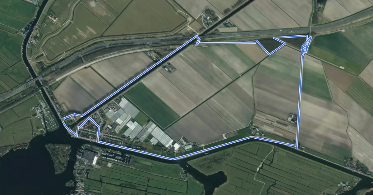 Маршрут Kagermeerroute на спутниковом снимке