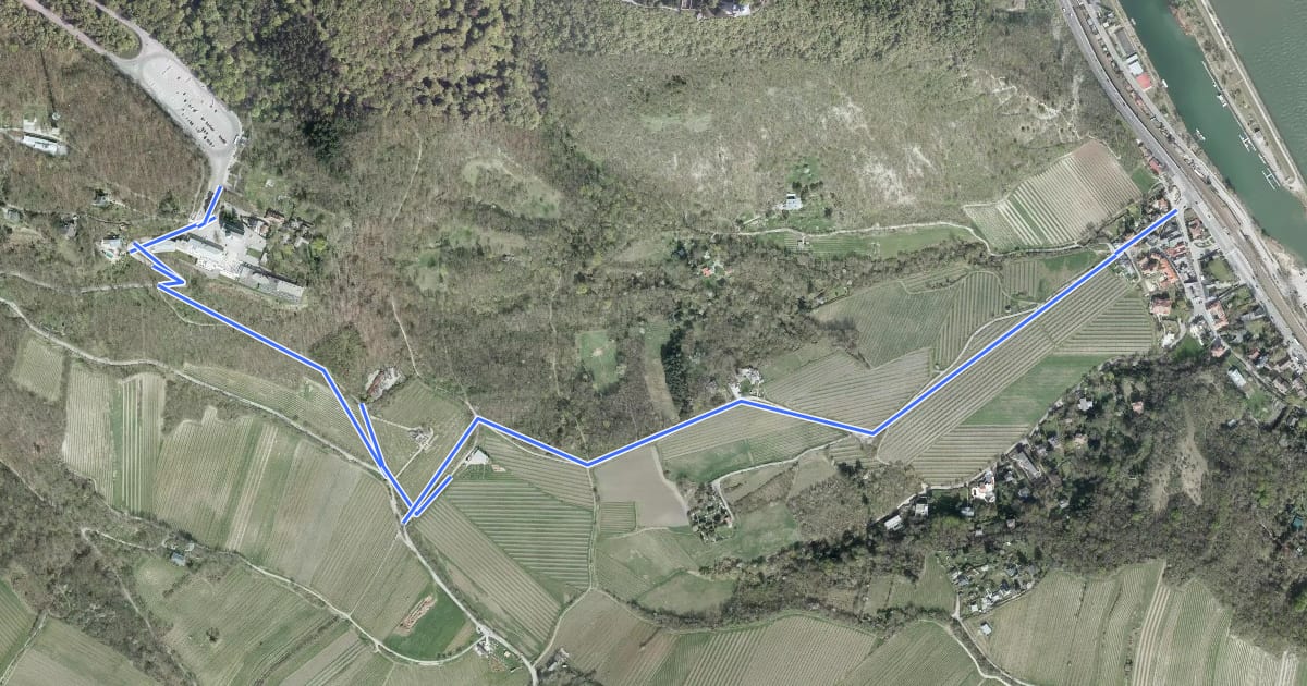 Маршрут Kahlenbergerdorf - Kahlenberg на спутниковом снимке