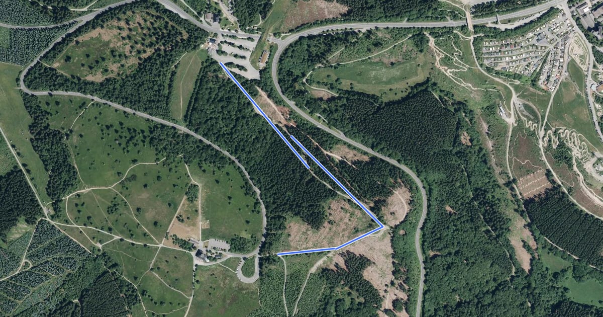 Маршрут Kahler Asten Rundweg A1 на спутниковом снимке