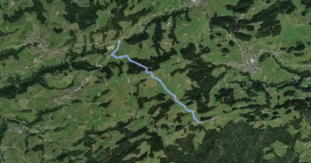 Маршрут Kaien-St.-Anton-Weg на спутниковом снимке