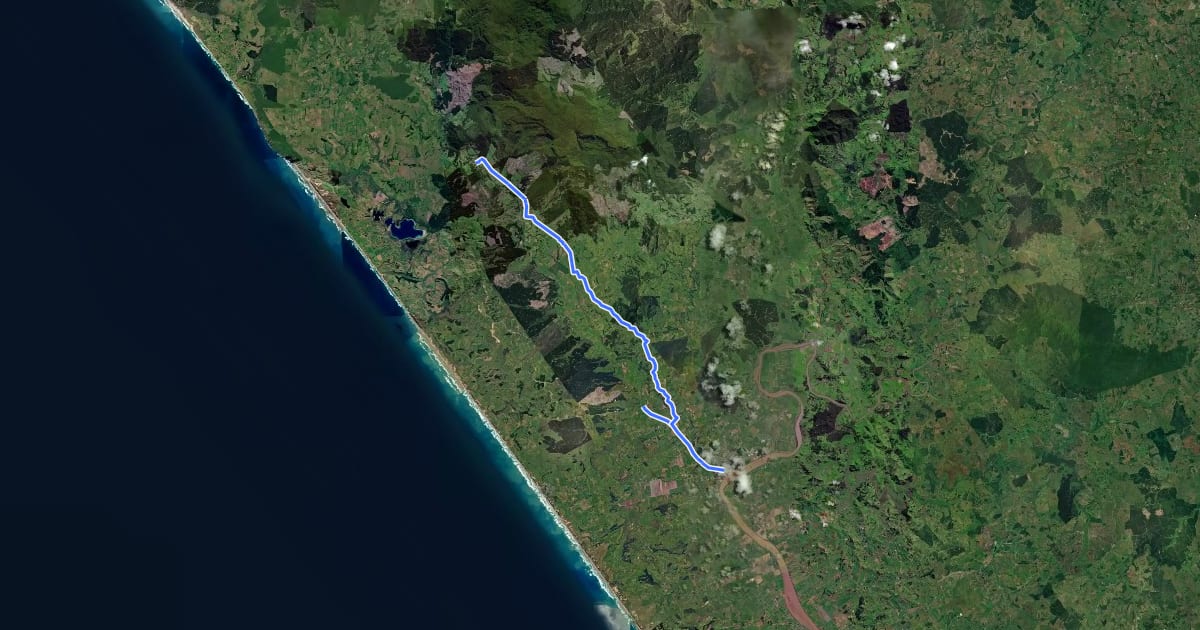 Маршрут Kaihui Valley Trail на спутниковом снимке