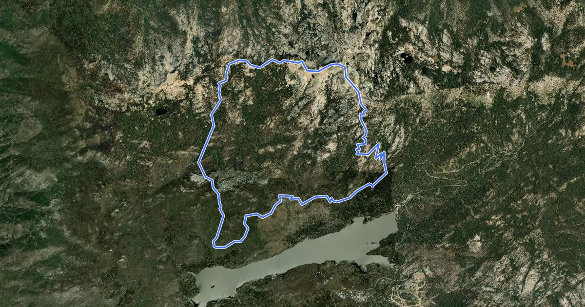 Маршрут Kaiser Loop Trail на спутниковом снимке