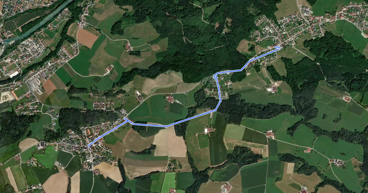 Маршрут Kaiser Runde - Rückweg на спутниковом снимке