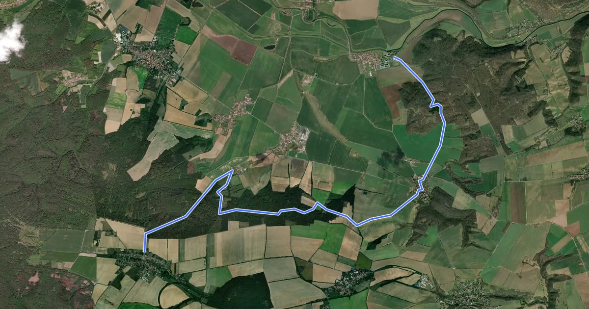 Маршрут Kaiserweg на спутниковом снимке