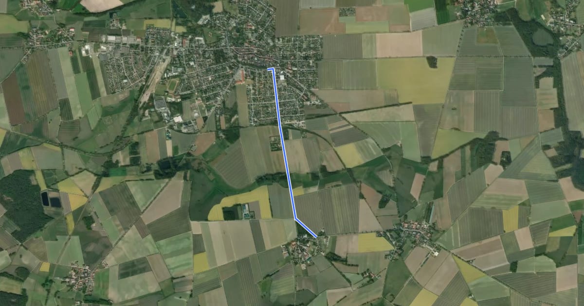 Маршрут Kakerbeck (38) - Wittingen Zentrum Ost (39) на спутниковом снимке