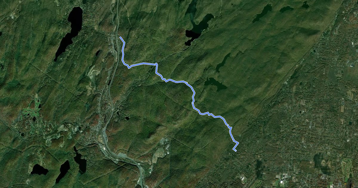 Маршрут Kakiat Trail на спутниковом снимке