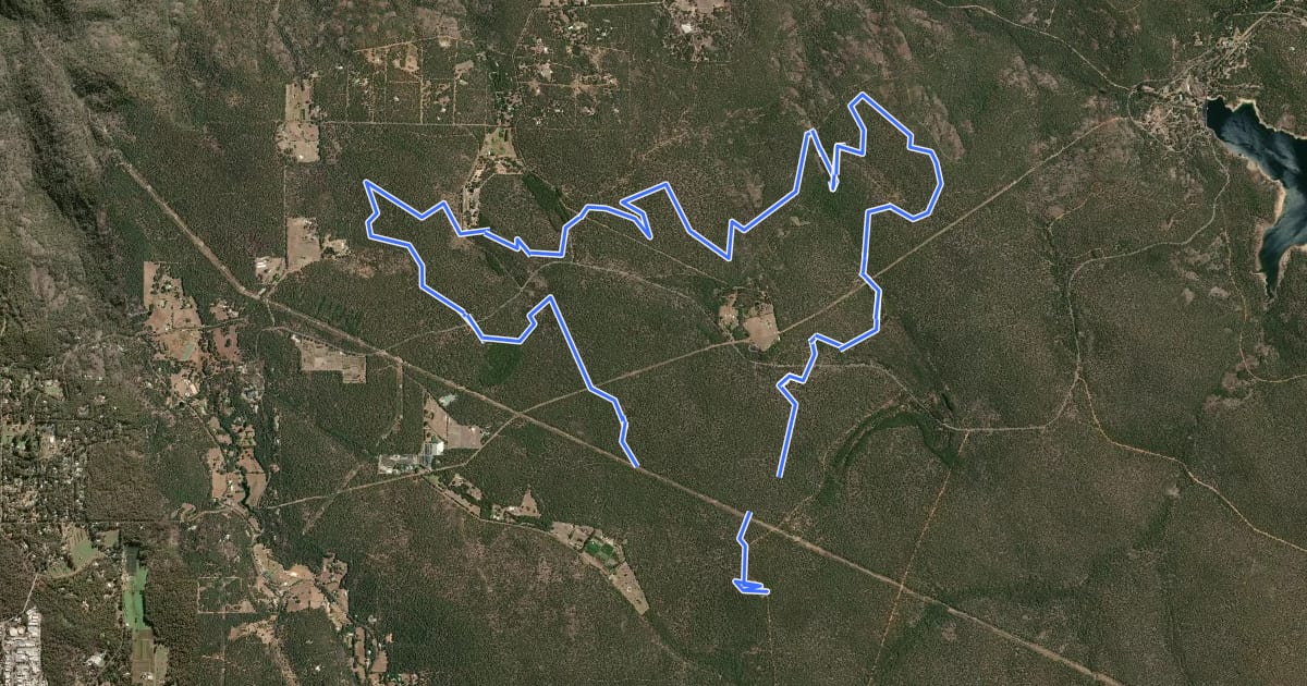 Маршрут Kalamunda Circuit на спутниковом снимке