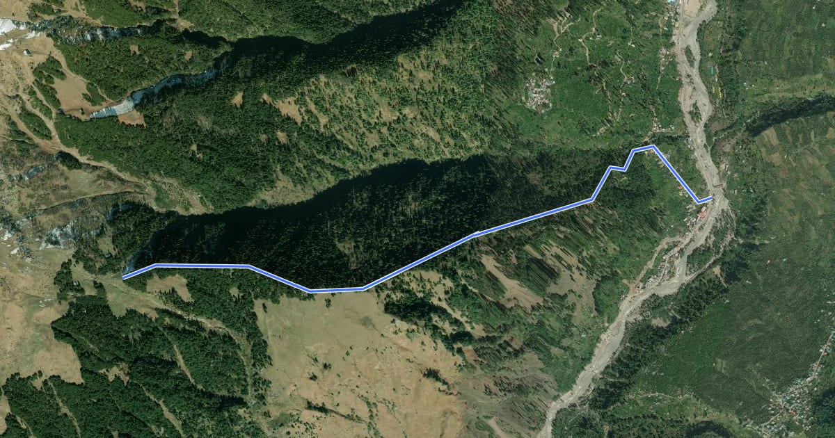 Маршрут Kalath Ridge на спутниковом снимке