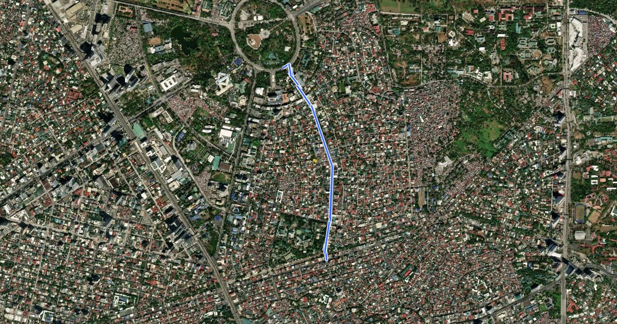 Маршрут Kalayaan Bicycle Lane на спутниковом снимке