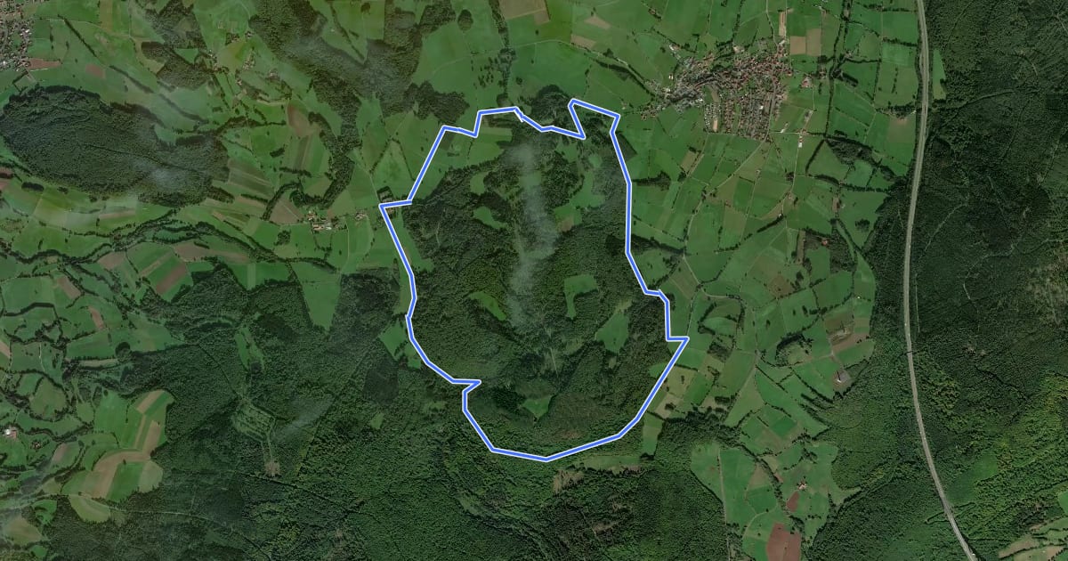 Маршрут Kalbach Wanderweg Sparhof 2 на спутниковом снимке