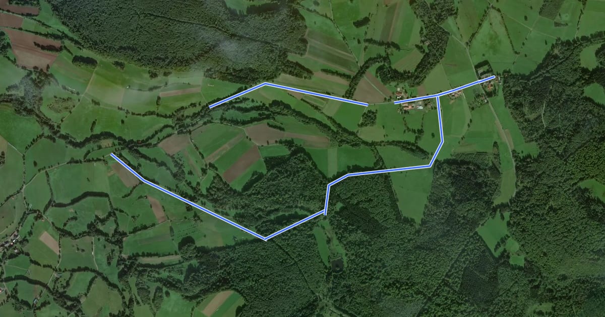 Маршрут Kalbach Wanderweg Sparhof 4 на спутниковом снимке