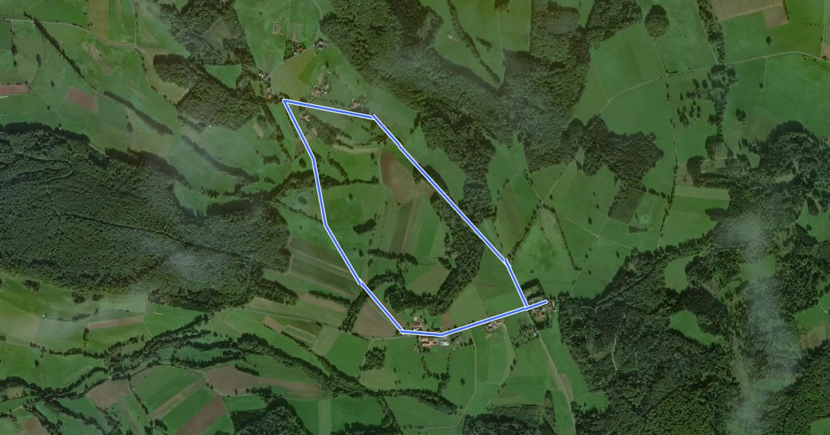 Маршрут Kalbach Wanderweg Sparhof 5 на спутниковом снимке