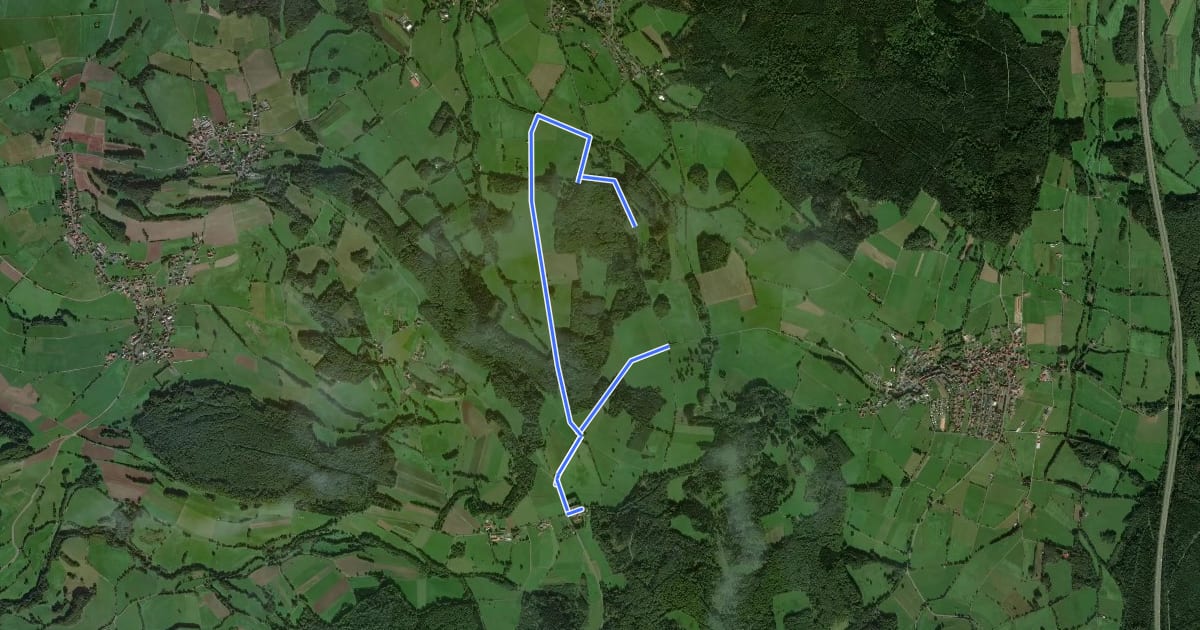 Маршрут Kalbach Wanderweg Sparhof 6 на спутниковом снимке