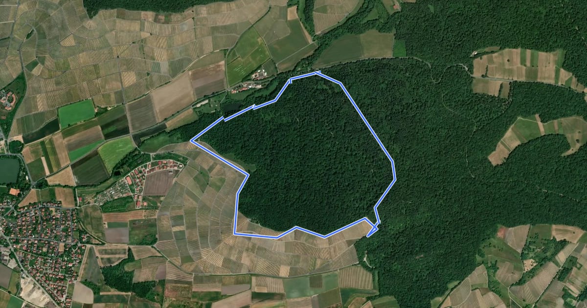 Маршрут Kalbbergweg на спутниковом снимке