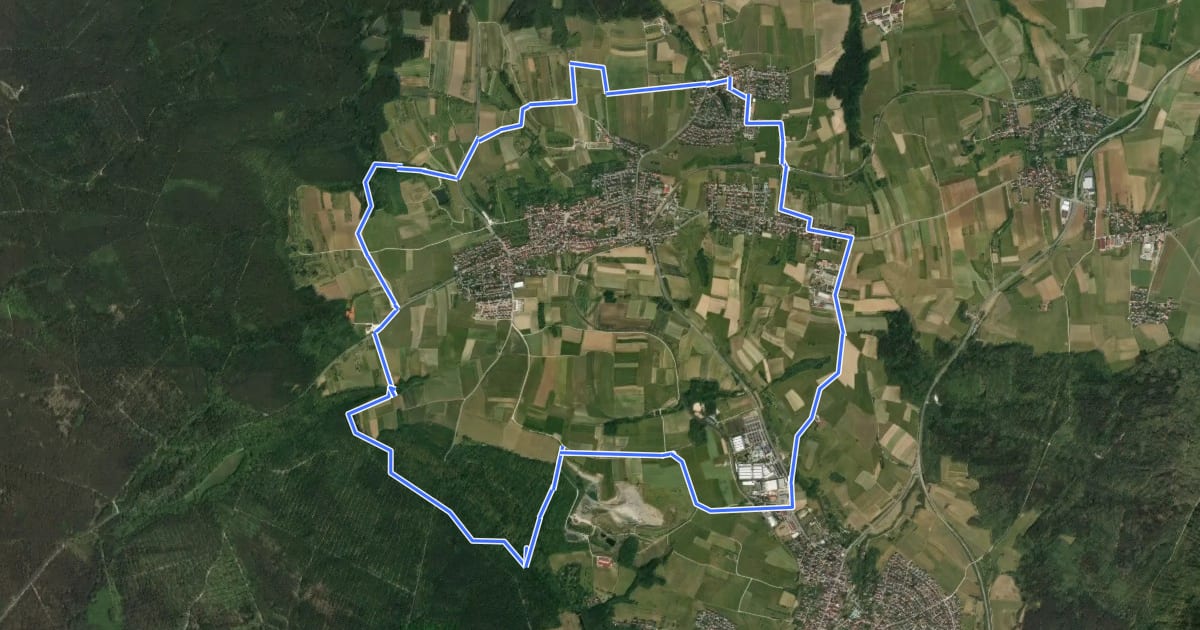 Маршрут Kalchreuther Panoramarunde на спутниковом снимке