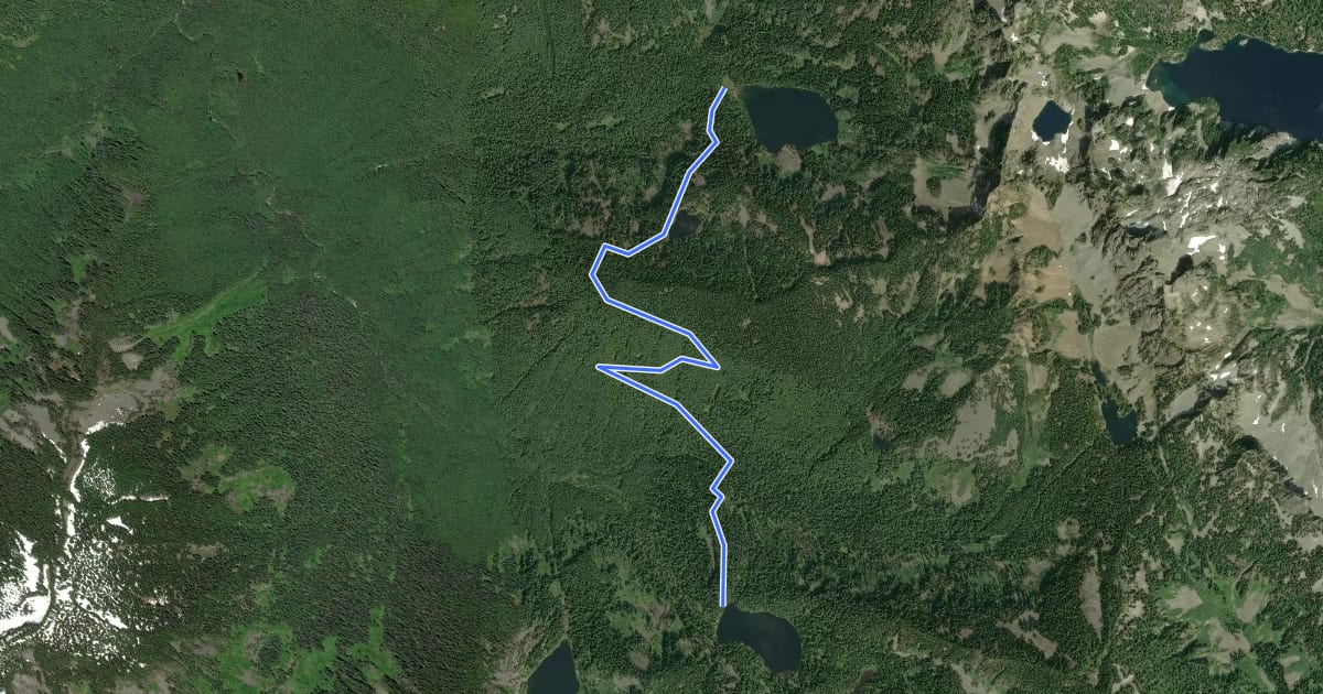 Маршрут Kaleetan Lake Trail на спутниковом снимке