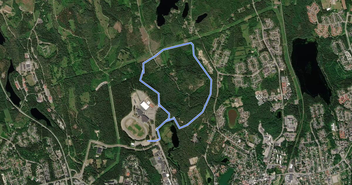 Маршрут Kalevankangas 5,2km на спутниковом снимке