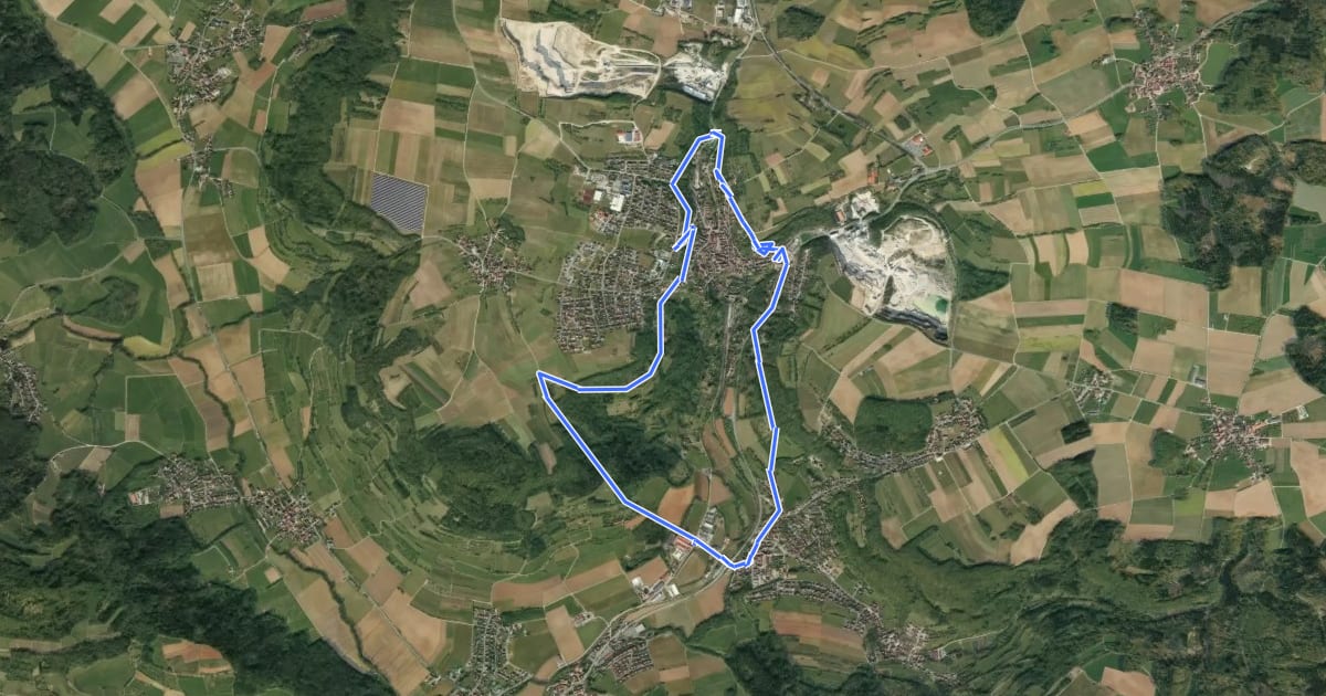 Маршрут Kalkach-Panoramaweg на спутниковом снимке