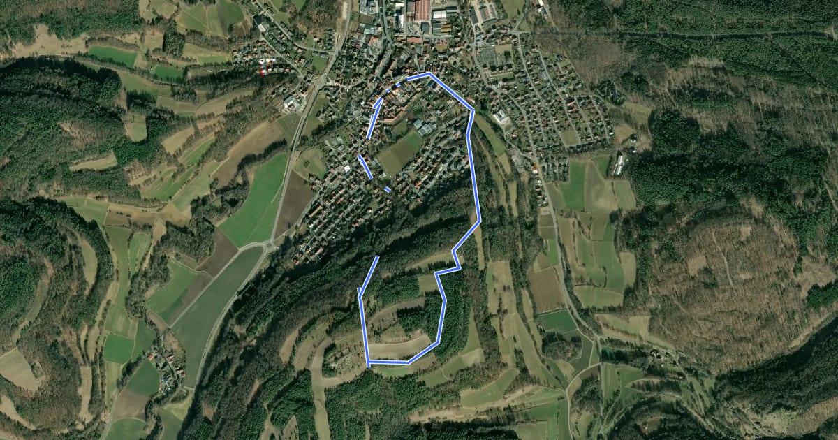 Маршрут Kalkberg-Rundweg (Weismain) на спутниковом снимке