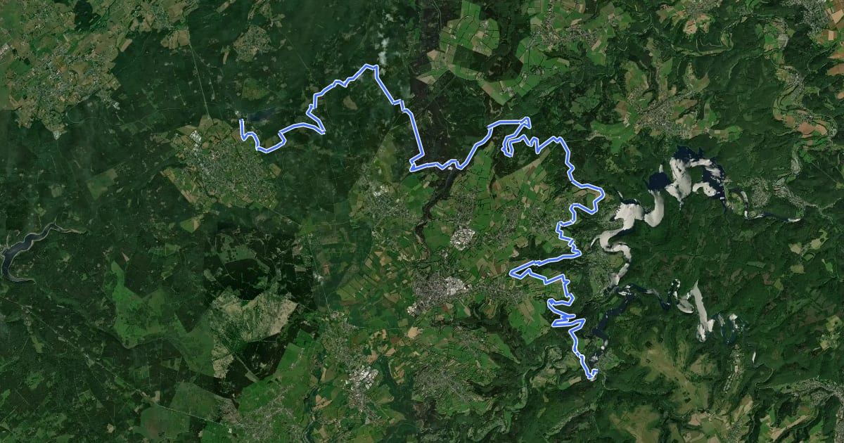 Маршрут Kall-Rur-Panorama-Route на спутниковом снимке