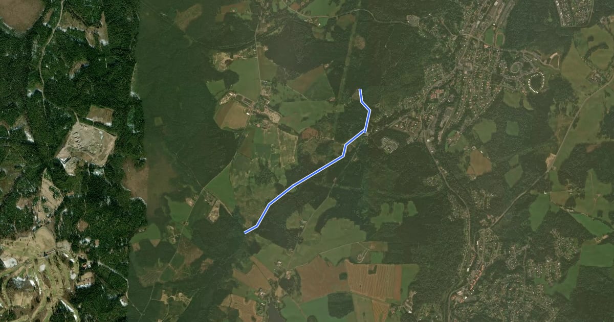 Маршрут Kallebäcksleden на спутниковом снимке