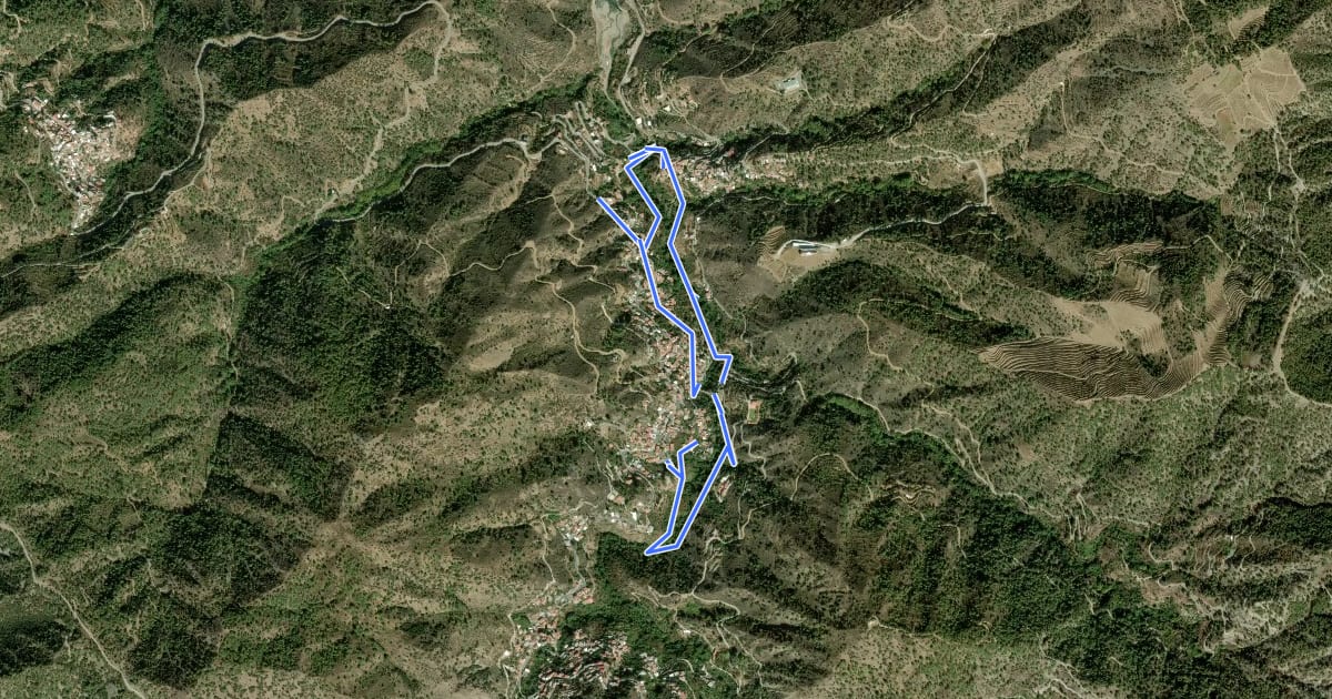 Маршрут Kalopanayotis Marathasa Trail на спутниковом снимке