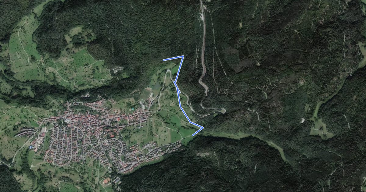 Маршрут Kaltenbrunnental - Zimmerlei на спутниковом снимке