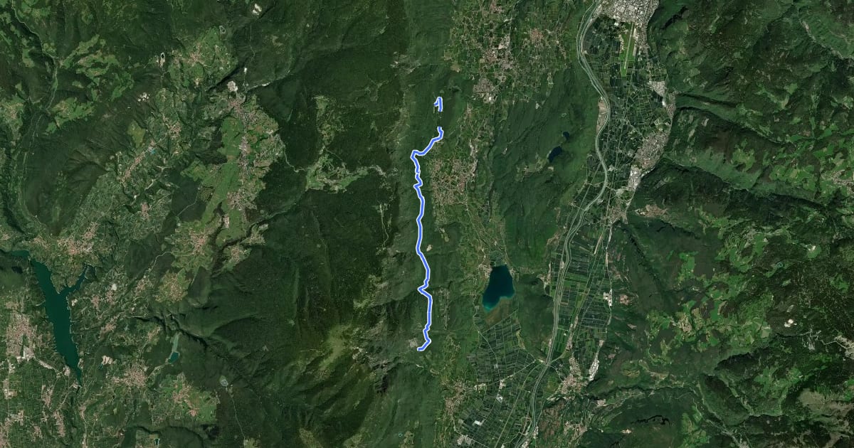 Маршрут Kalterer Höhenweg - Alta via di Caldaro на спутниковом снимке