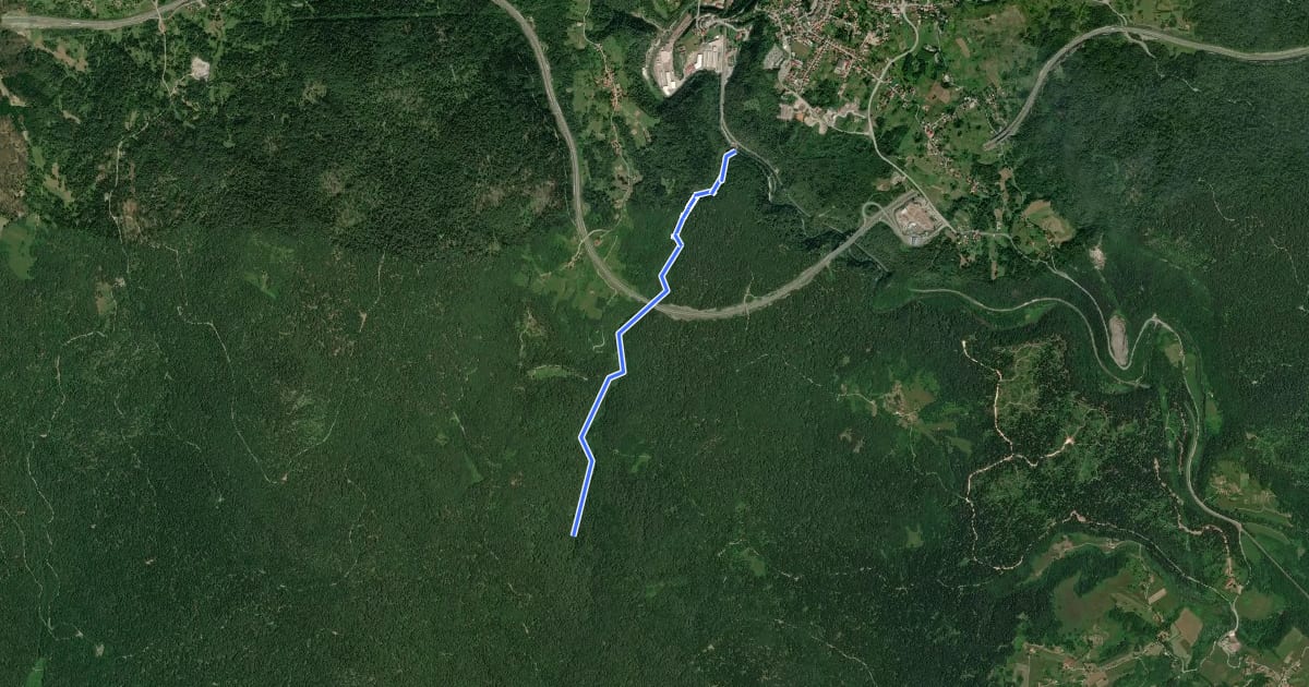 Маршрут Kamacnik canyon на спутниковом снимке