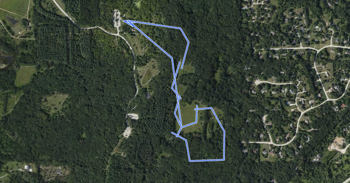Маршрут Kame Terrace Trail на спутниковом снимке