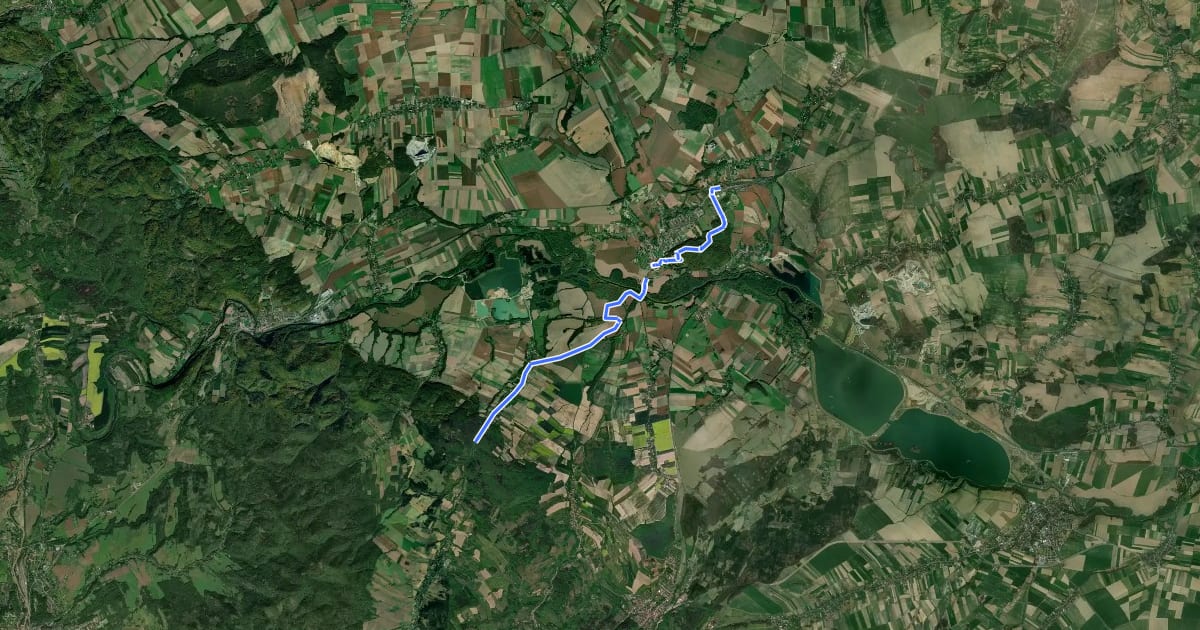 Маршрут Kamieniec Ząbkowicki PKP - Ożary Górne на спутниковом снимке