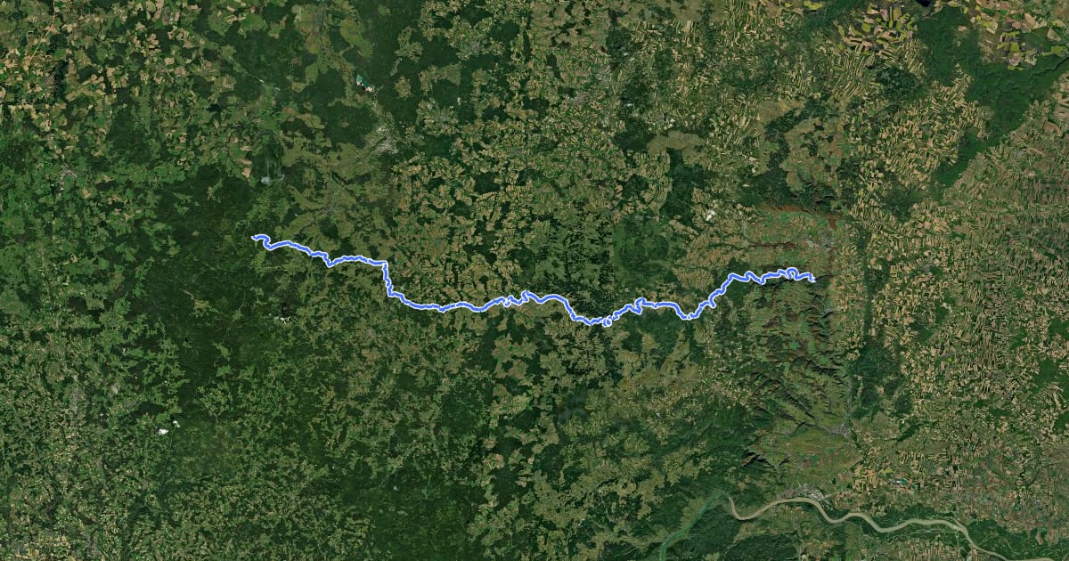 Маршрут Kamptal-Seenweg 620 на спутниковом снимке