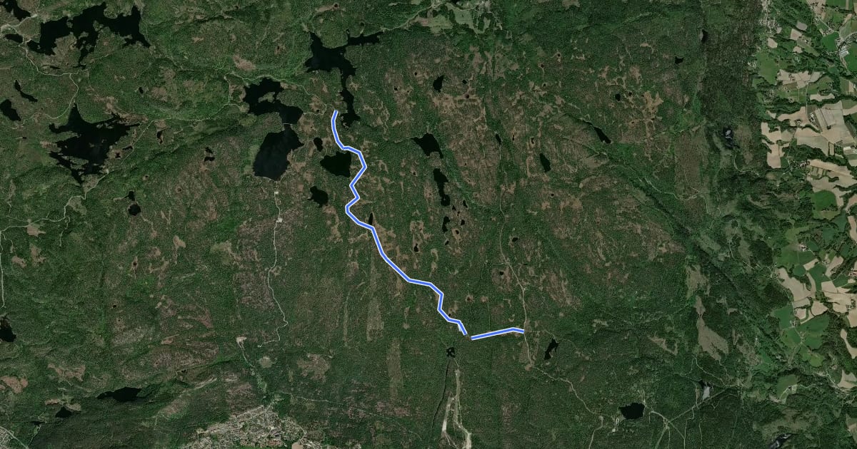 Маршрут Kamstrupløypa на спутниковом снимке